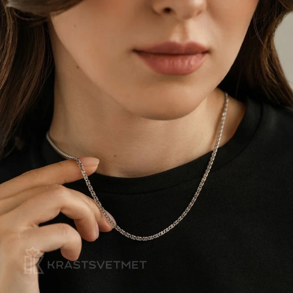 Цепь из серебра 925, плетение «Птичий глаз»